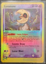 Lunatone 8/100 Sandstorm Reverse Holofoil Holo Rare LP Pokemon