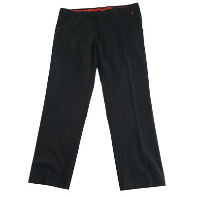 Ferrari x Puma Pants Black Career Chinos Mens 40 Cotton Stretch 30'' inseam