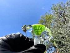 Phoenix Star 14mm Thick Glass Deep Lime Green Bowl X- Filter Screen🔥🎆💨💥