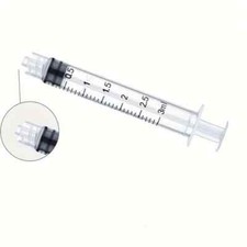 5x 3mL Disposable Syringe Luer Lock Tip Liquid Medical Plastic 3cc