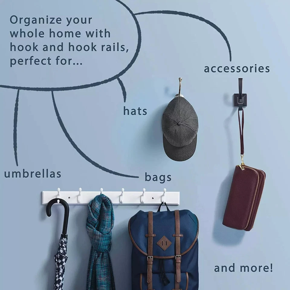 Perchero Liberty Hardware 129848 montado en la pared con 5 ganchos decorativos, 27 pulgadas Foto 4 de 4