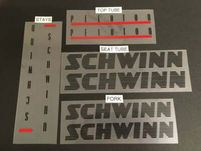 Schwinn Peoton Aufkleber Set