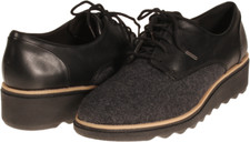 Clarks Sharon Noel Womens Loafer Black Tweed Combi US Size 8.5 M