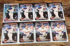 (8) Kyle Manzardo 2024 Topps Update RC 4 Base + 3 Debut + Chrome Xfractor