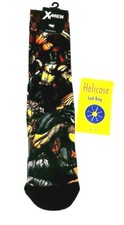 Bioworld X-Men Wolverine Marvel Crew Socks 1 Pair w Sock Ring - NEW Ships Free 
