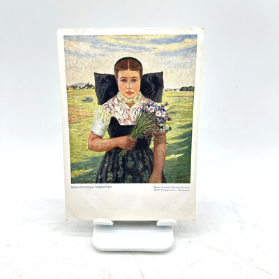 Old German Postcard Wendisches Mädchen Wendish Girl Rolf Friedmann, Bautzen