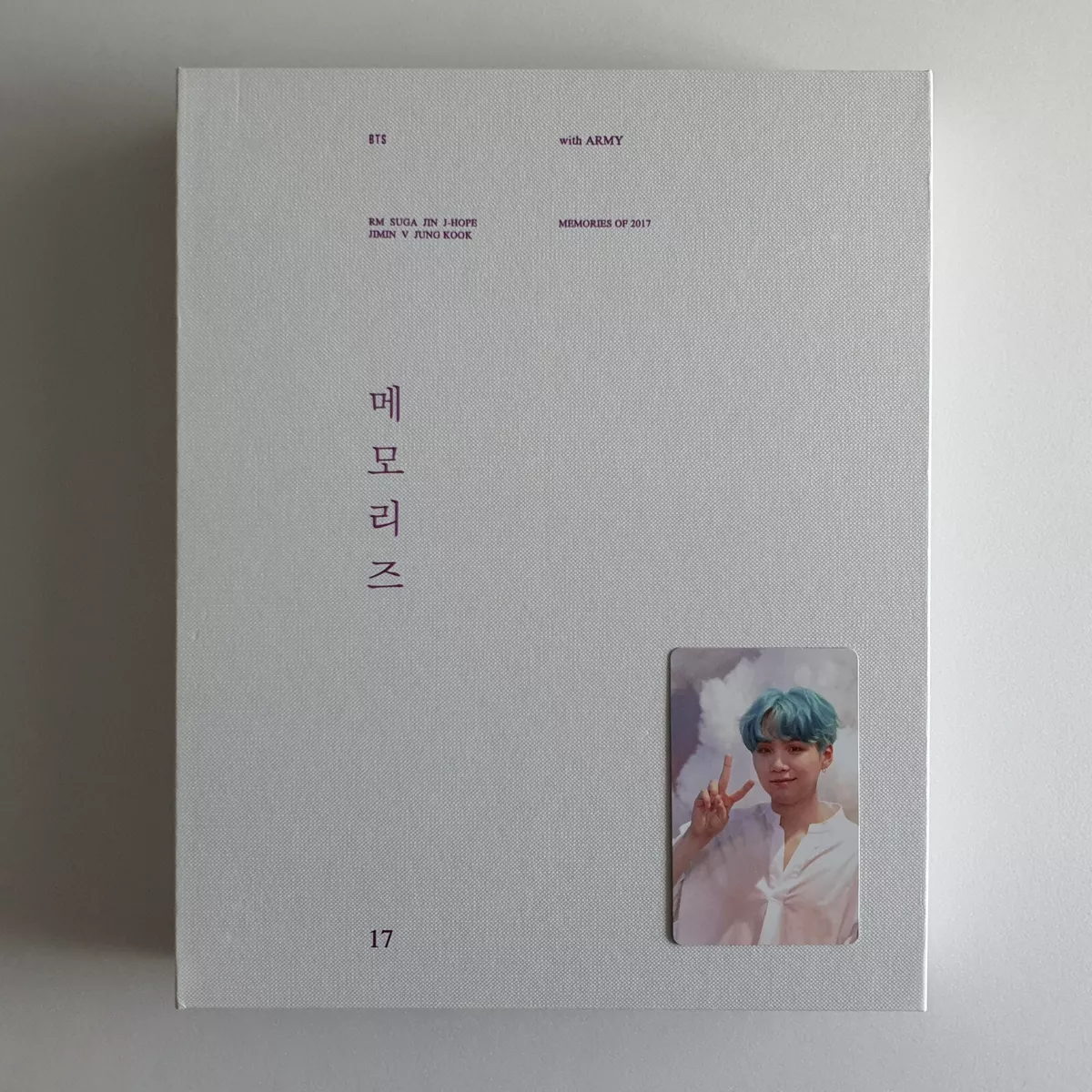 BTS Official Memories Of 2017 DVD Full Package Suga Photocard 3-7 days Bangtan