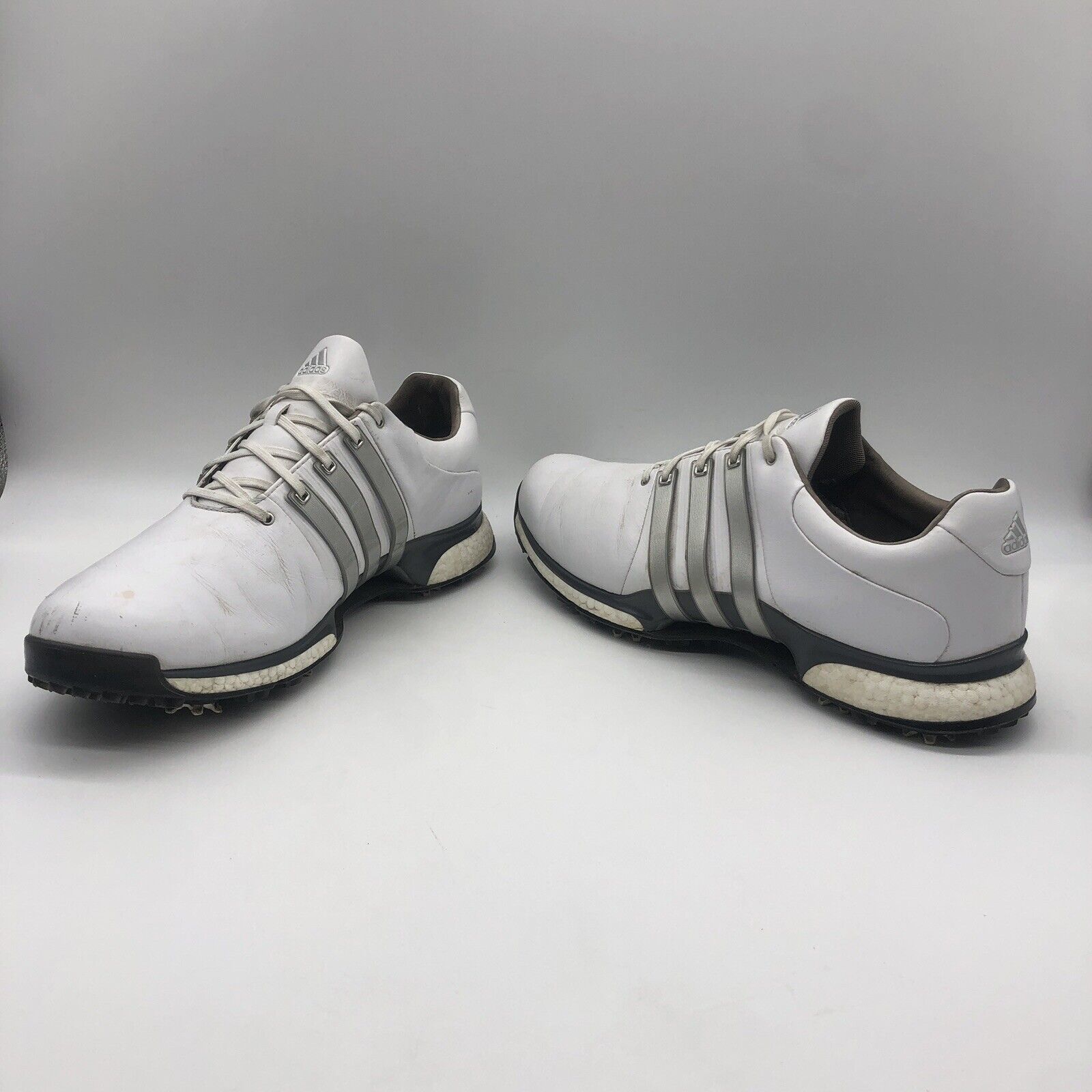 Adidas Tour 360 XT Boost Golf Shoes White / Silver BB7921 Men's Size 15