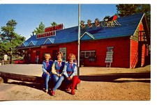 Elves-Helpers-Santa's Workshop Entrance-North Pole-Colorado-Vintage Postcard