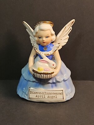 SR Japan April Birthday Girl Angel Bunny Rabbit Diamond Innocence Figurine 