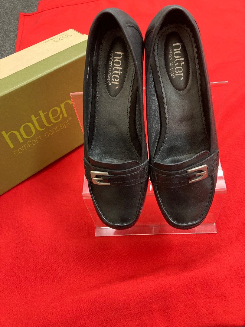 BNIB Ladies Black Leather Hotter Shoes size 6 CG B72 eBay