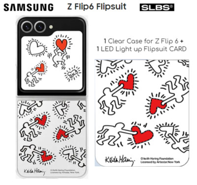 Samsung Galaxy Z Flip 6 KEITH HARING LED FlipSuit CASE+ CARD SET  interactive