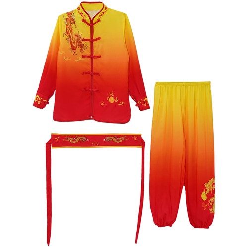 Kids Boys Girls Martial Arts Performance Costume Wing Chun Kung Fu Suit Tai Chi - Picture 17 of 26