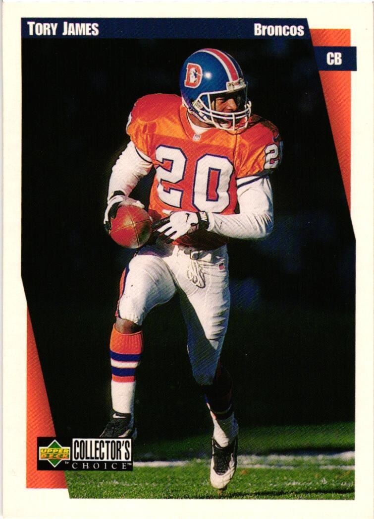 1997 Collector's Choice #116 Tory James Denver Broncos Football Card