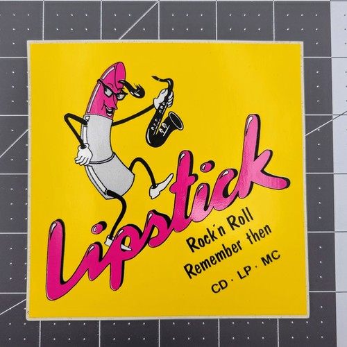 Yellow Lipstick Music, Rock'n Roll Remember Then 4.75" Decal -  Music Sticker