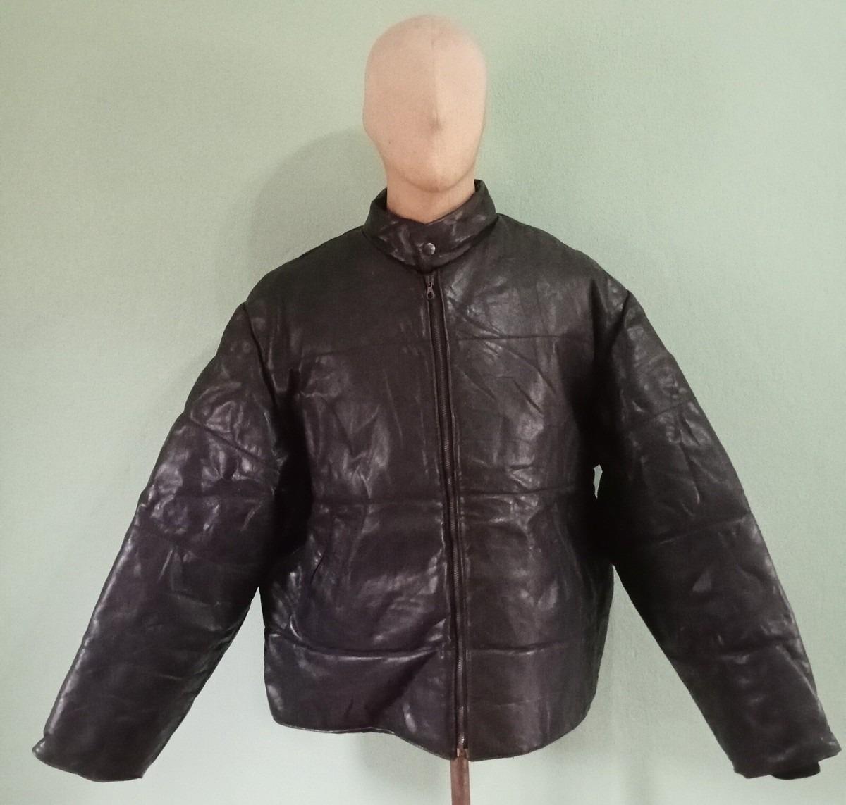 Chipie Bighorns Mountain Black Leather Down Jacket Size L Chipie Bighorns Mountain Black Leather Down Jacket Size L