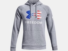 Under Armour Men's New Freedom Fleece Hoodie 1370805-035 Steel Medium Heather