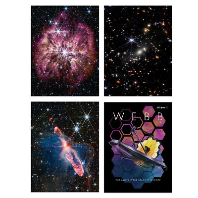 NASA James Webb Teleskop Tieffeldgalaxien bilden Sterne Poster 4er Pack A4