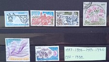 lot timbres  france oblitérés 1977 n° 1927 1928 1929 1930 1931 1932