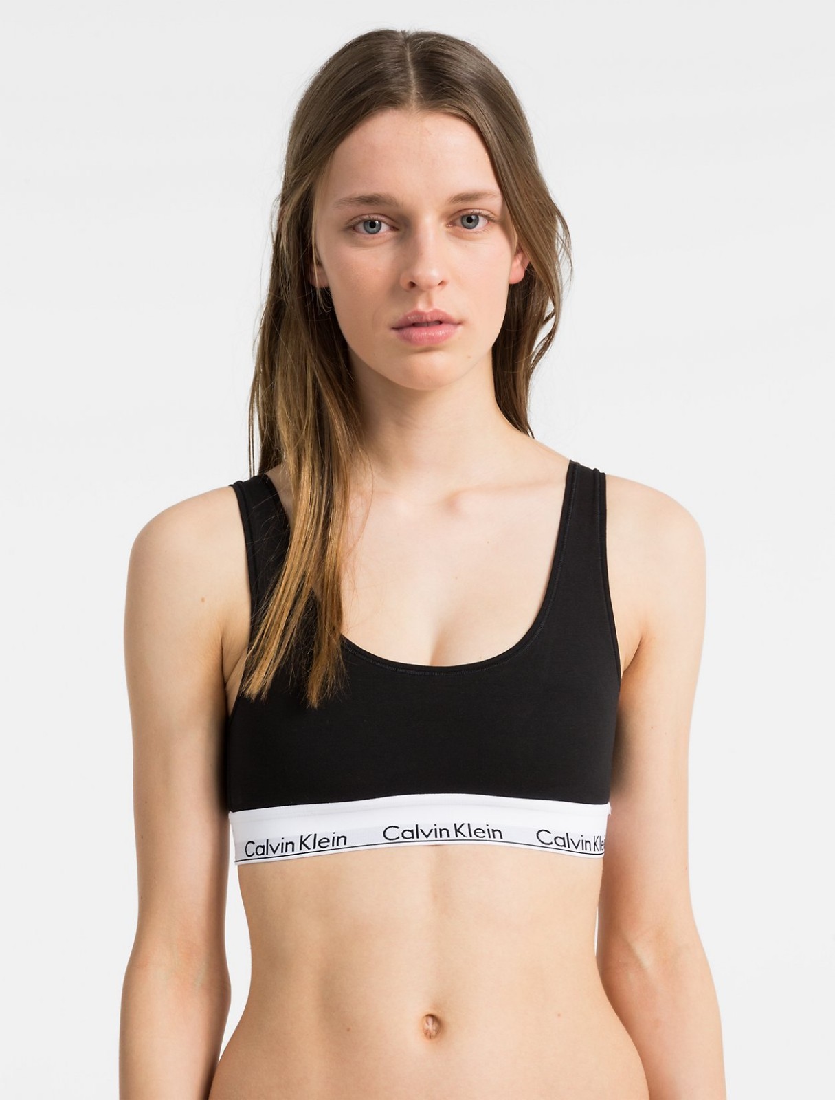 Calvin Klein Modern Cotton Bralette in Black Size S Style F3785-image
