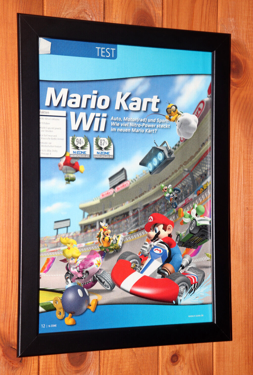 【非売品】マリオカート Wii 任天堂 ニンテンドー B2 サイズ ポスター Mario Kart Wii Nintendo Promo Small Poster / Ad Page Framed | eBay
