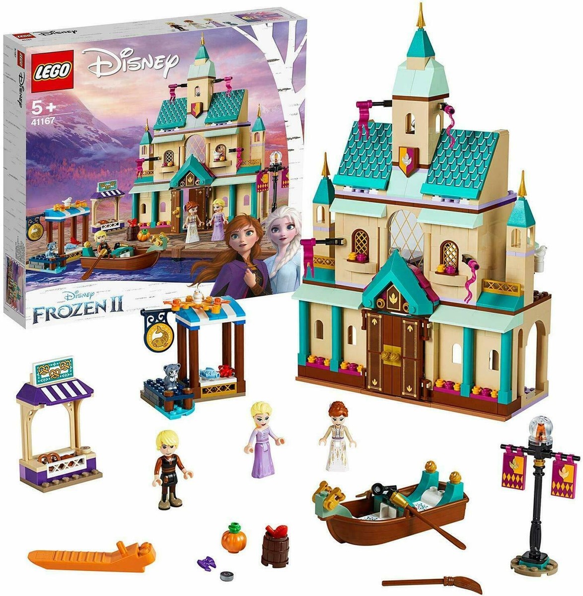 LEGO Disney Frozen II Arendelle Castle Village 41167 Toy Building Set with  Anna