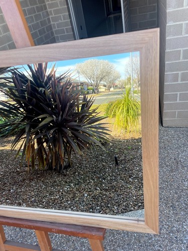 Wall Mirror Solid Australian Hardwood Blackbutt Frame 90cm x 60cm - Picture 3 of 5