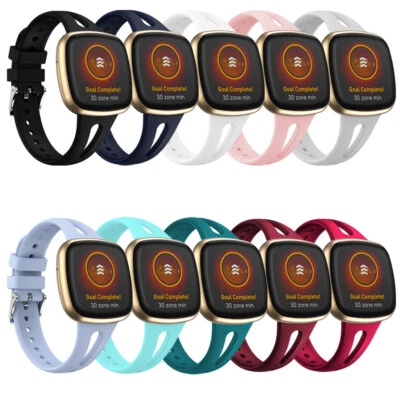 For Fitbit Versa 3 4 Sense Slim Silicone Strap Wristband Replacement Watch Band