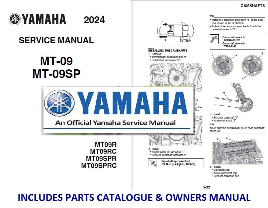 Yamaha MT-09 MT09 SP MT09SP Workshop Service Repair Manual 2024 on