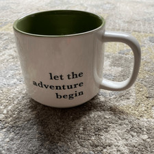 Threshold Green Color inside White Coffee Cup...