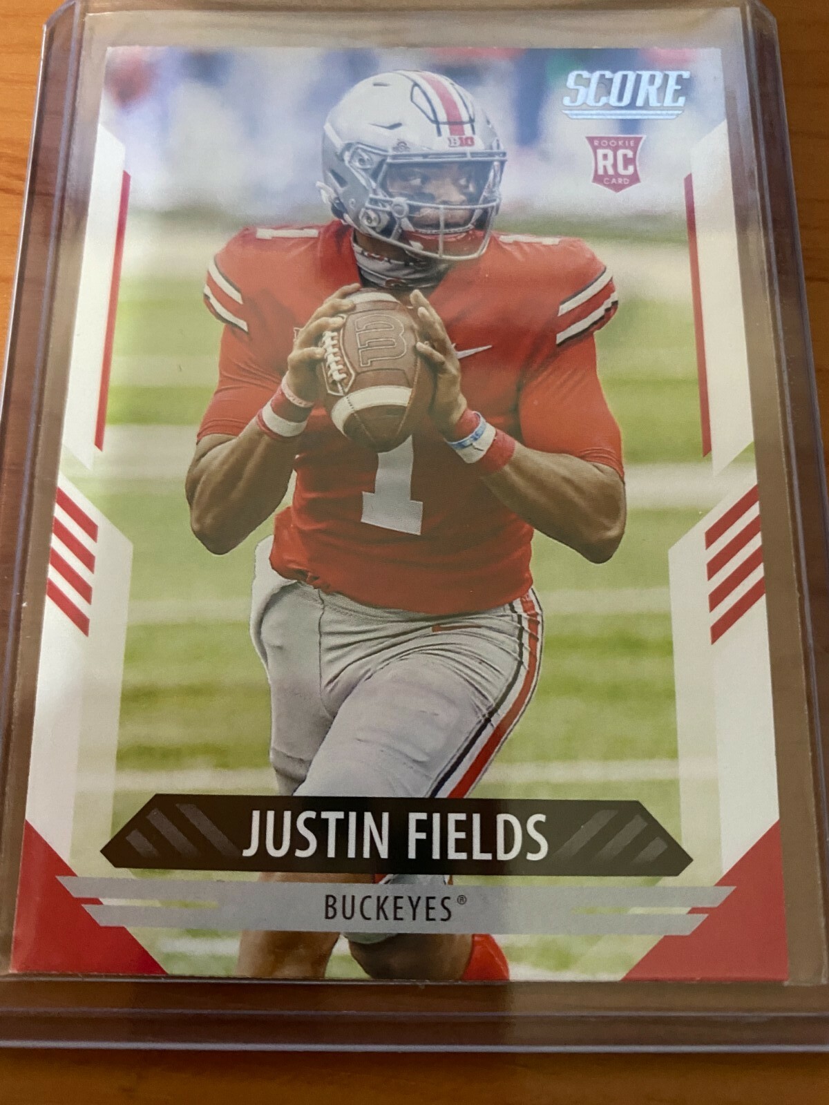 JUSTIN FIELDS 2021 PANINI SCORE FOOTBALL #302 RC ROOKIE CHICAGO BEARS