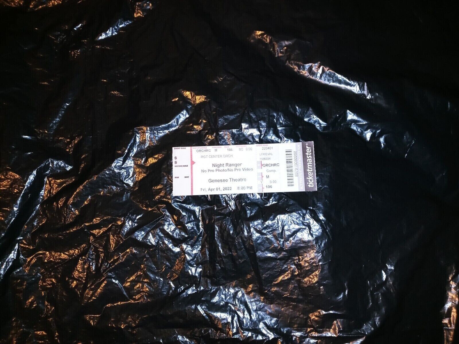 COLLECTIVE SOUL Genesee Theater IL 2/20/22 2022 Actual Physical Concert Ticket