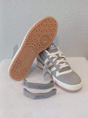 New Mens Adidas Originals Forum Low Charcoal Grey Suede Shoes