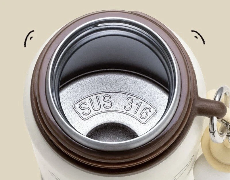 Botella de agua de acero inoxidable Snoopy 500 ml con taza de acero inoxidable Foto 2 de 4