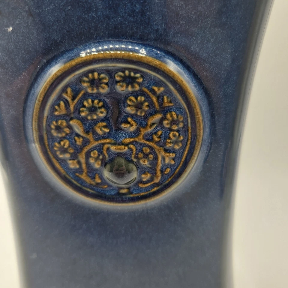 "Florero azul mercado bazar tradicional moderna casa de campo elegante 9""" Foto 3 de 4