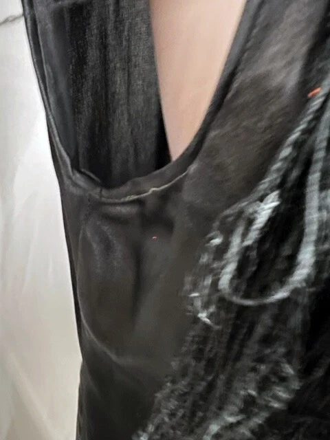 #25-045, 1920’s black silk with fringe flapper dress - Image 4 of 4