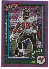 Warren Sapp 2022 Panini Classics Timeless Tributes Premium Purple /35 Buccaneers