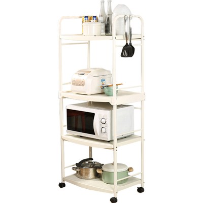 4 Tier Kitchen Living Room Trolley Storage Rack Microwave Stand Organizer Shelf