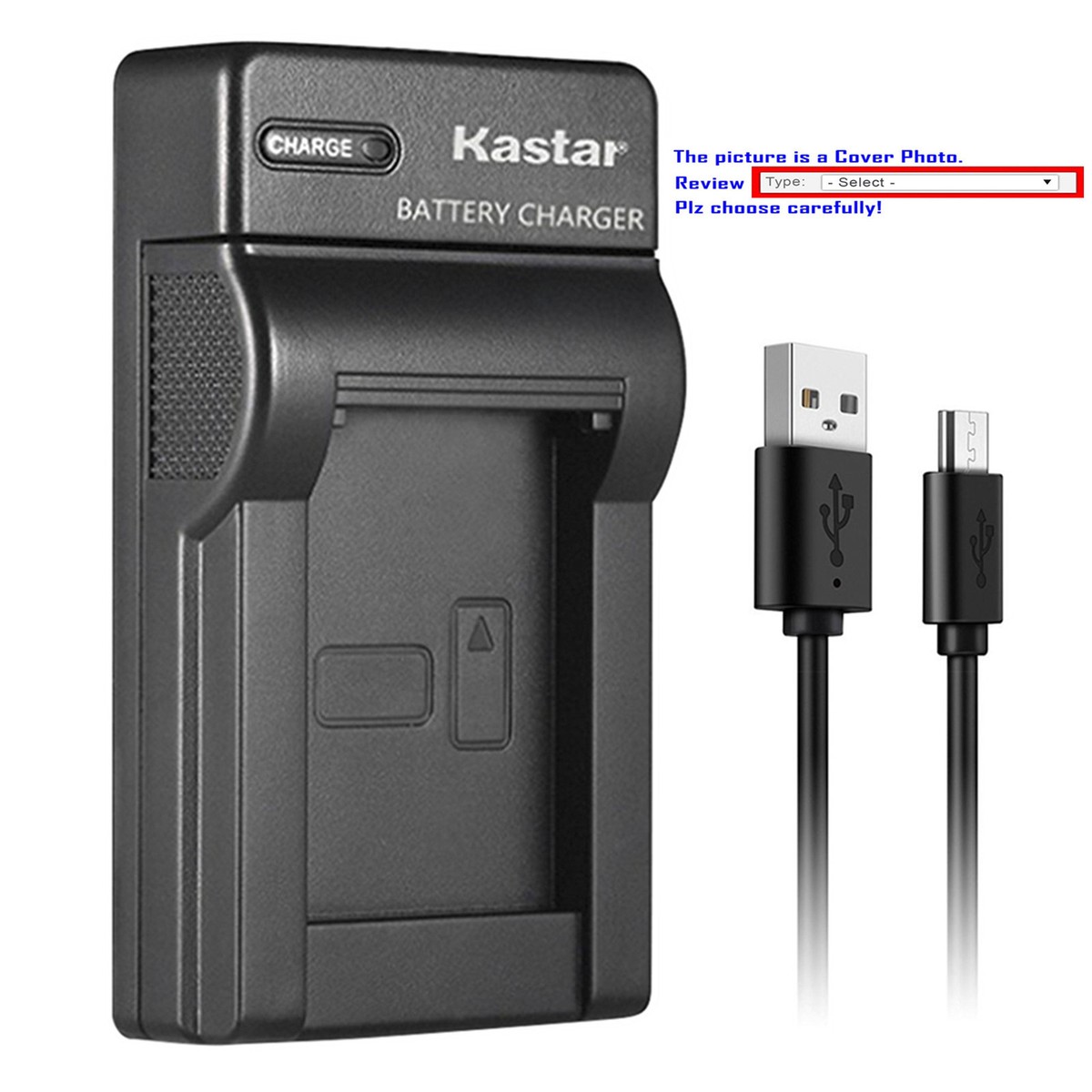 その他 T Kastar Battery Slim USB Charger for Fujifilm FinePix XP75