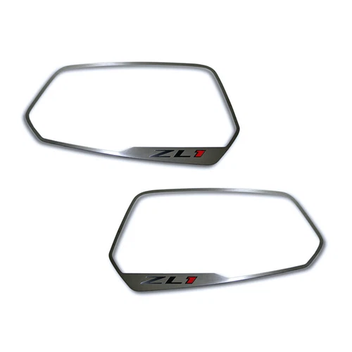 ACC Side View Mirror Trim 'ZL1' Logo fits 2012-2013 Chevy Camaro ZL1-Brushed