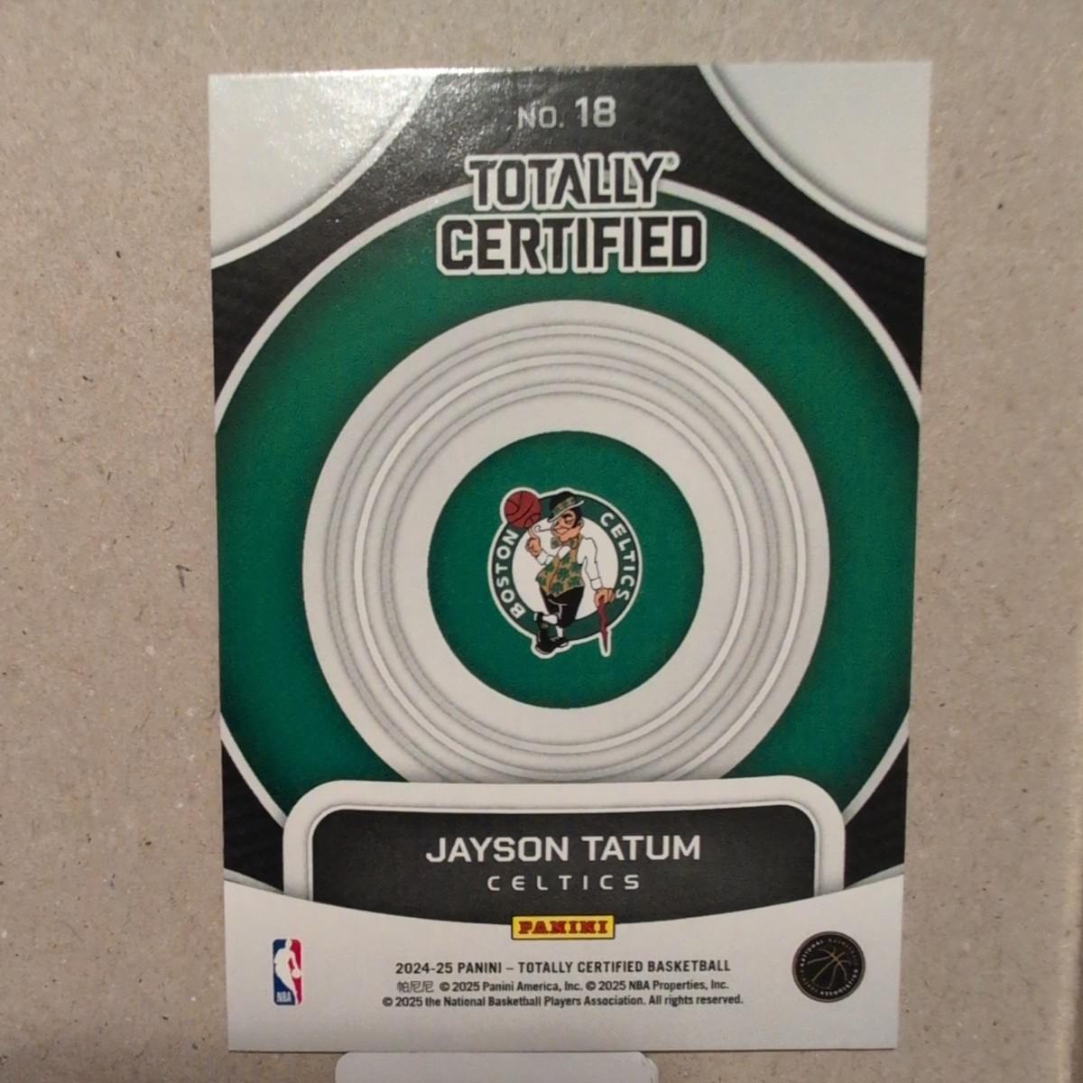 2024-2025 Panini Totally Certified Jayson Tatum On Target Insert