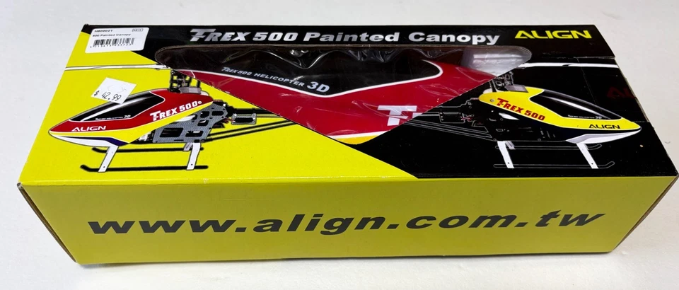 Align T-Rex 500 RC Helicopter Canopy Red & Yellow Fiberglass H50002T NIB - Image 3 of 4