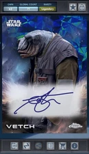 Vetch Blue Signature Legendary Star Wars Card Trader Chrome Sapphire