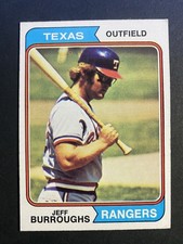 1974 Topps Baseball Jeff Burroughs Texas Rangers Card #223 (a)