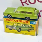 Matchbox Superfast No 73, Green 1968 Mercury Commuter Die-Cast In Original Box