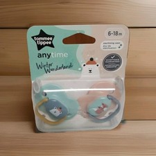 Tommy Tippee Anytime Winter Wonderland 6-18m Pacifier - Set of 2 - NIP