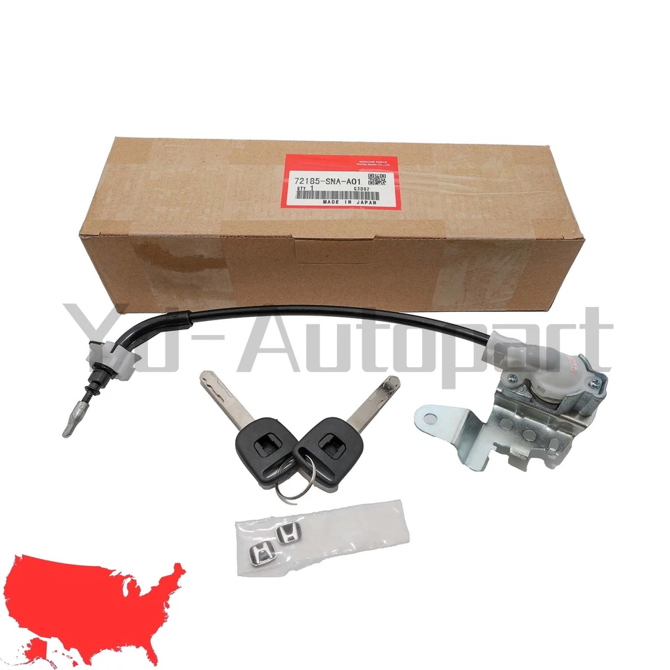 OEM NEW For Honda CIVIC 06-11 Driver Door Lock Cylinder & 2 Keys 72185-SNA-A01 - Imagem 2 de 4