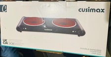 CUSIMAX 2400W Double Electric Hob, Portable Infrared Cooktop RRP &pound;86