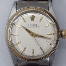Vintage Rolex Midsize Oyster Perpetual 31 mm Two Tone Watch 6551 Circa 1964