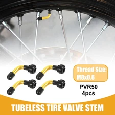 4 Pcs Car PVR50 Tubeless Tire Valve Stem Universal for Cars Motorcycles Tone